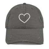 Heart-Distressed Cap