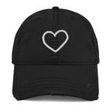 Heart-Distressed Cap